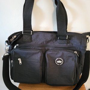 Crest Design Nylon Messenger Tote Bag Travel Work Removable Adjust Strap